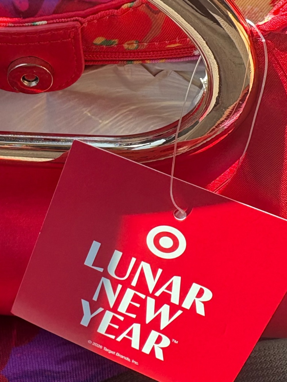 TARGET NWT lunar new year clutch handbag -red/gold - Picture 2 of 3